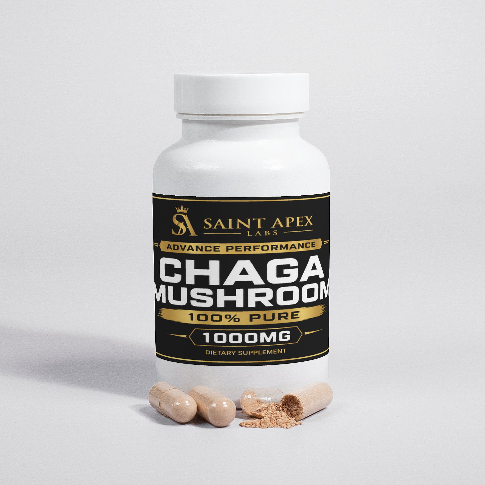 Chaga Mushroom Capsules Immune Support Phytochemical Rich Formula