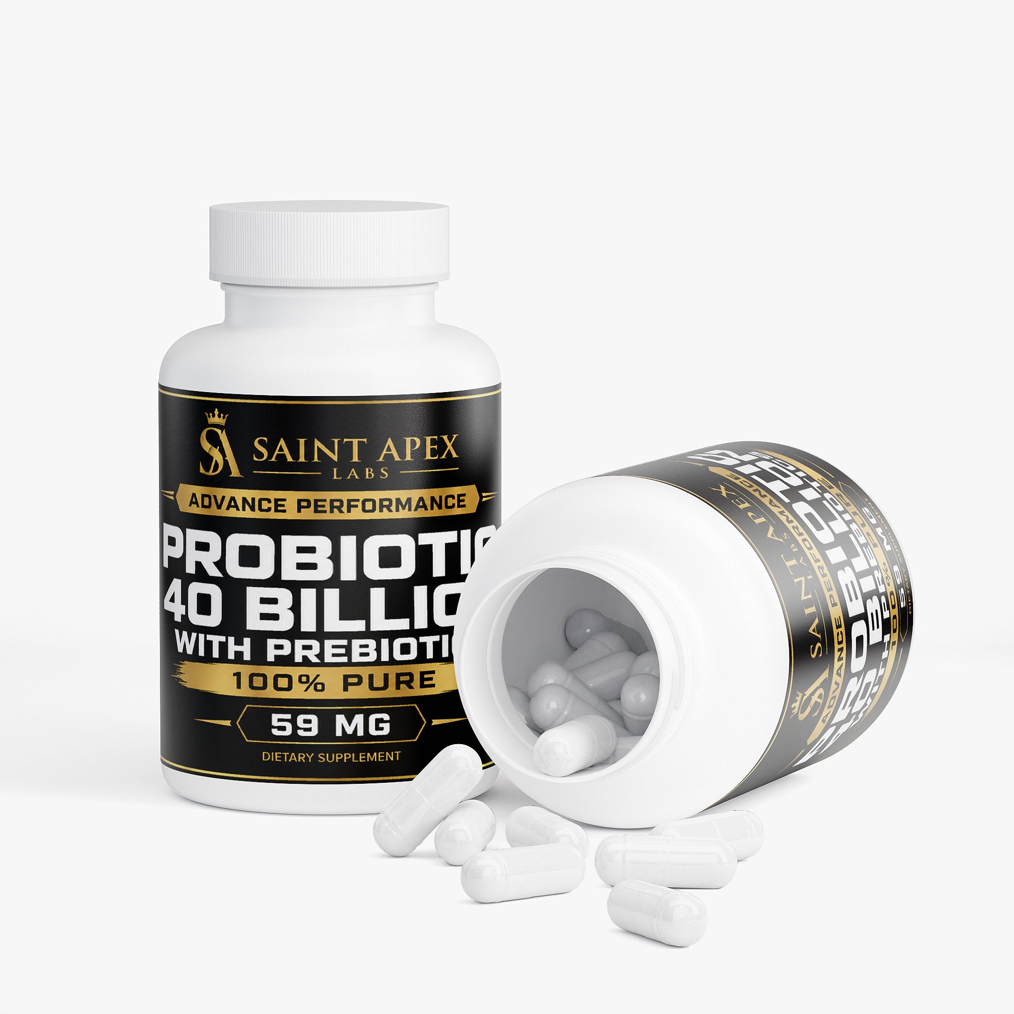 Multi Strain Probiotic 40 Billion With Prebiotics For Gut Health