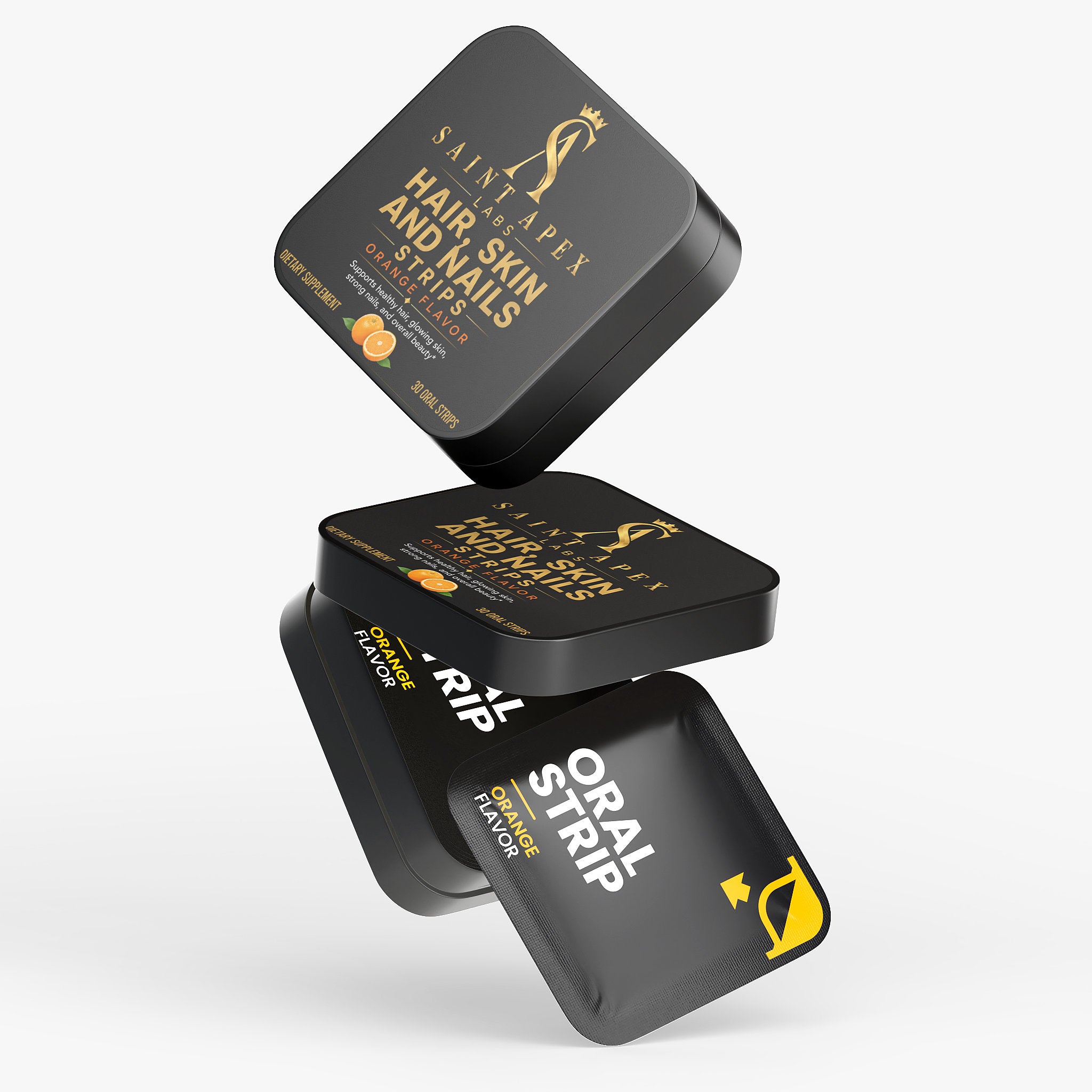 Hair Skin and Nails Strips Nutritional Supplement for Healthy Beauty On the Go