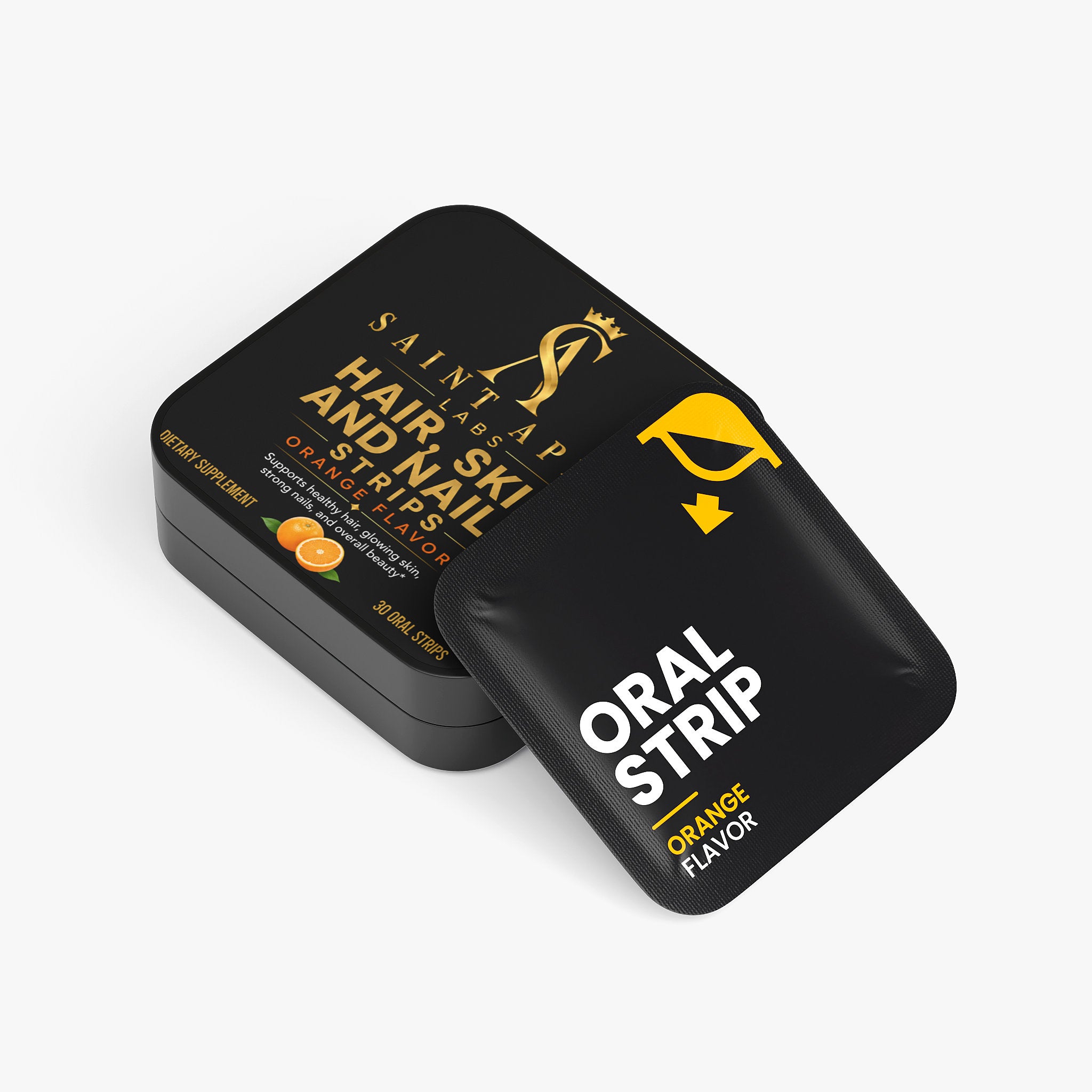 Hair Skin and Nails Strips Nutritional Supplement for Healthy Beauty On the Go