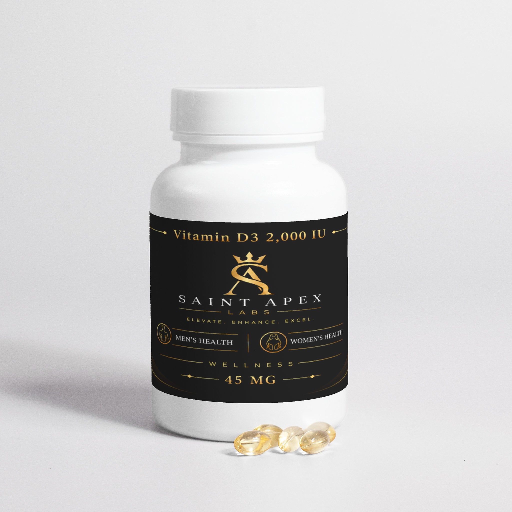 Vitamin D3 2000 IU High Potency Bone Health Supplement