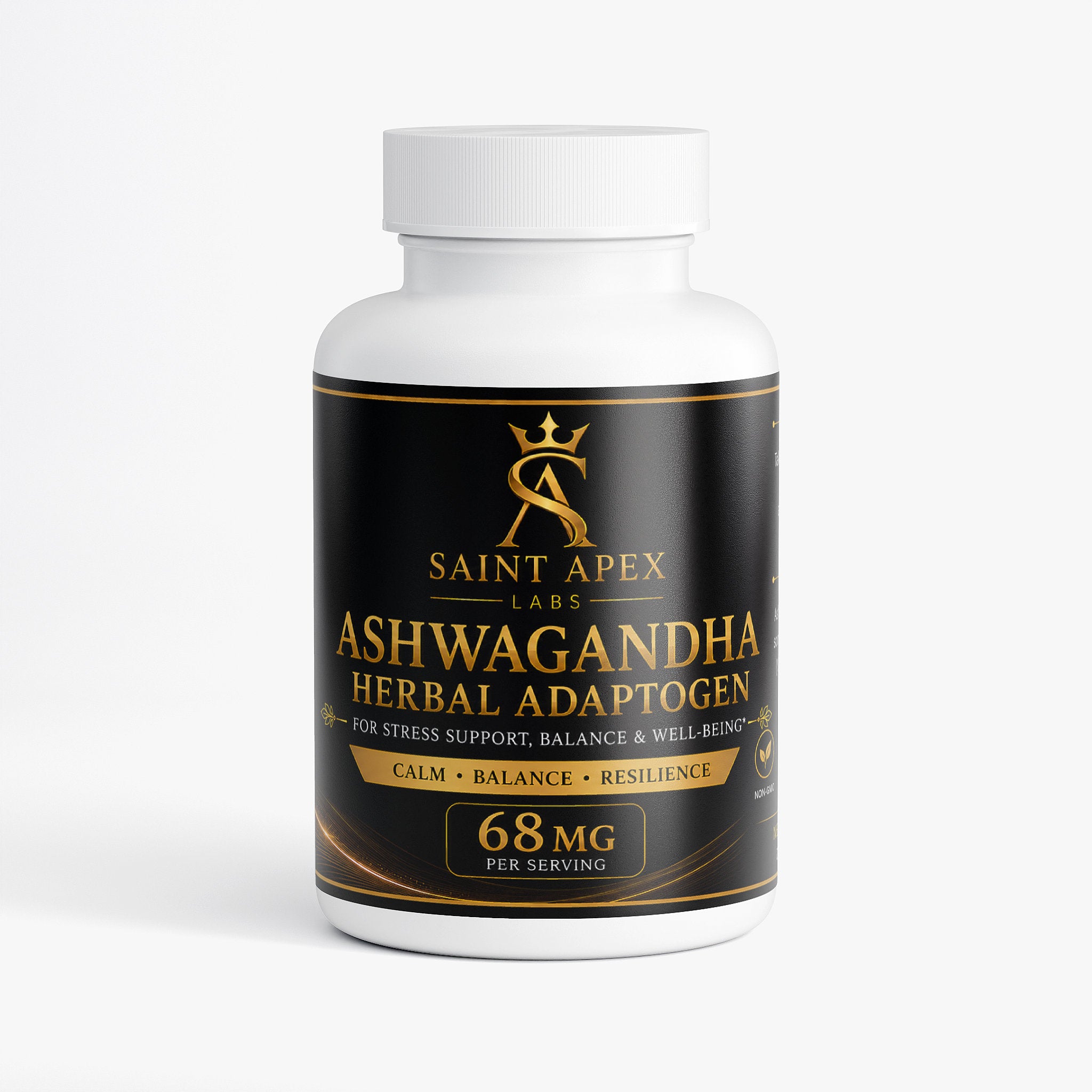 Ashwagandha Herbal Adaptogen Supplement For Stress Support And Wellness