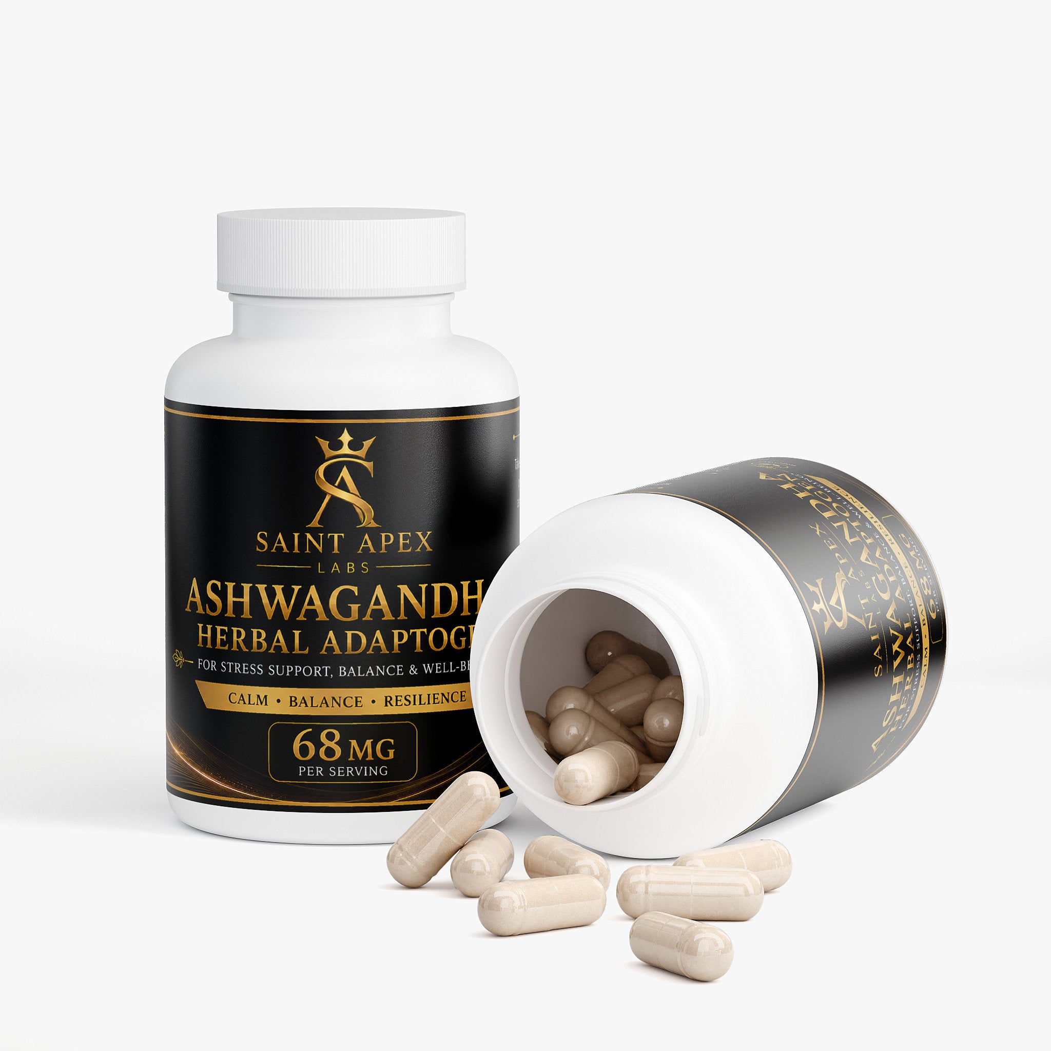 Ashwagandha Herbal Adaptogen Supplement For Stress Support And Wellness