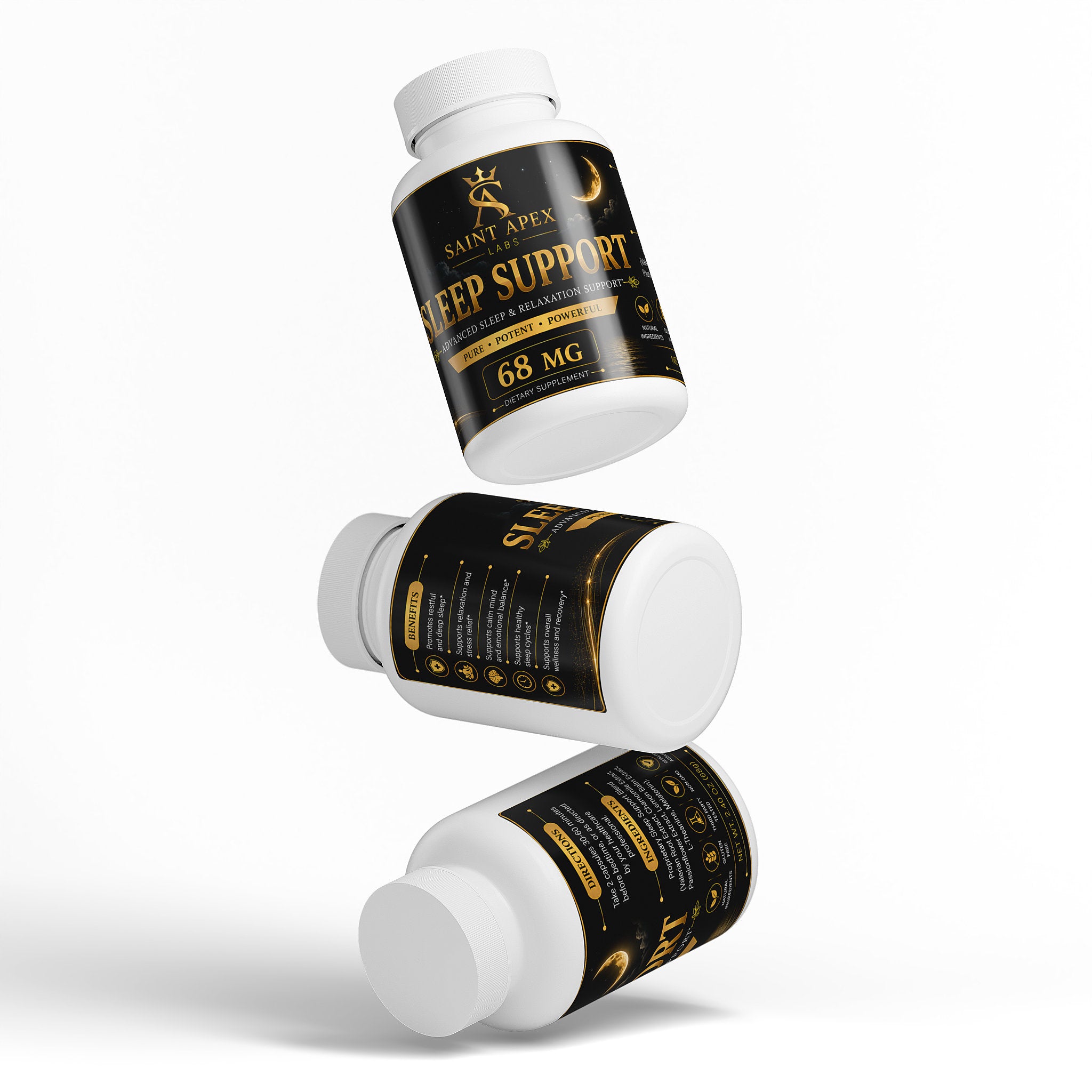 Sleep Support Magnesium Citrate Vitamin B6 Melatonin Restful Night