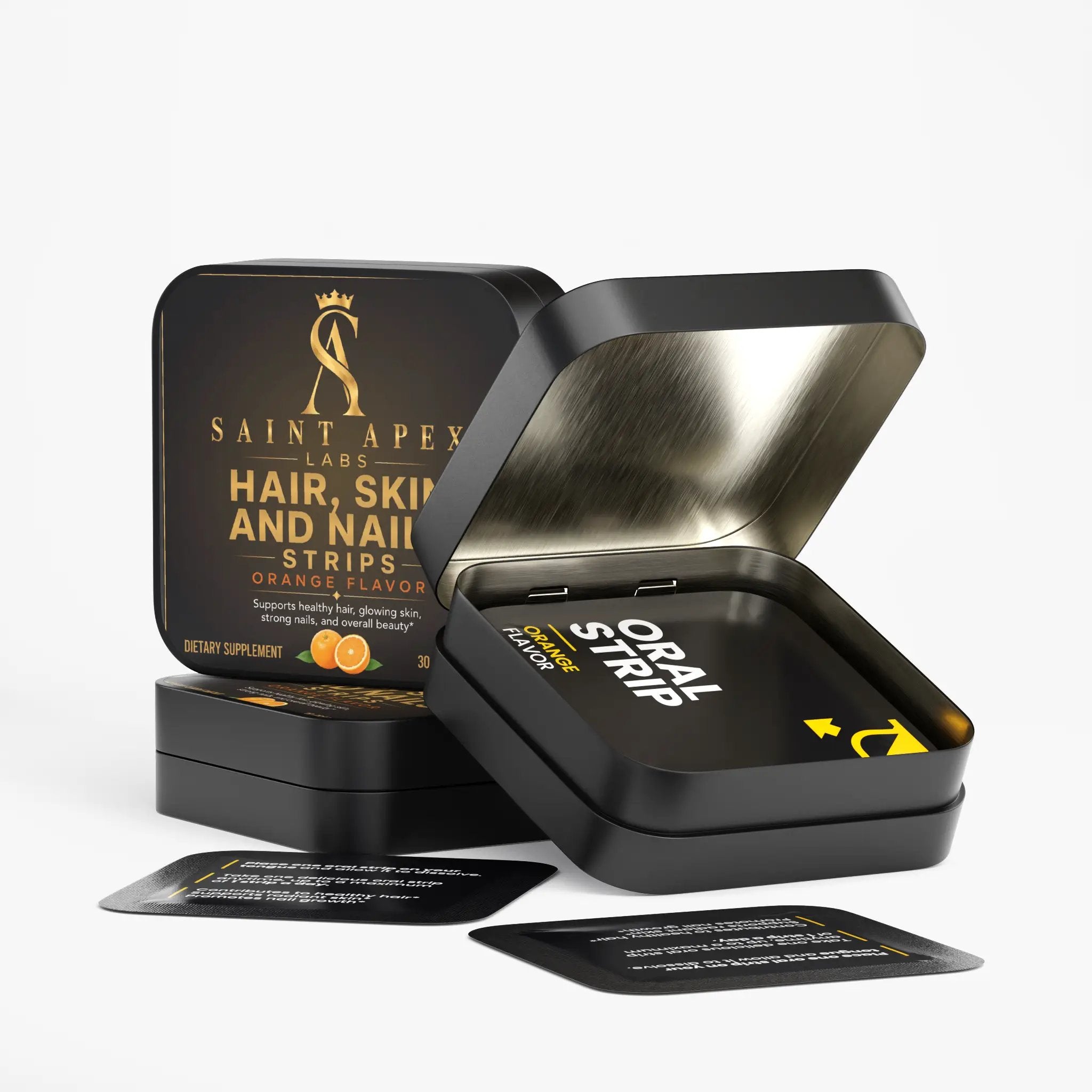 Hair Skin and Nails Strips Nutritional Supplement for Healthy Beauty On the Go by Supliful