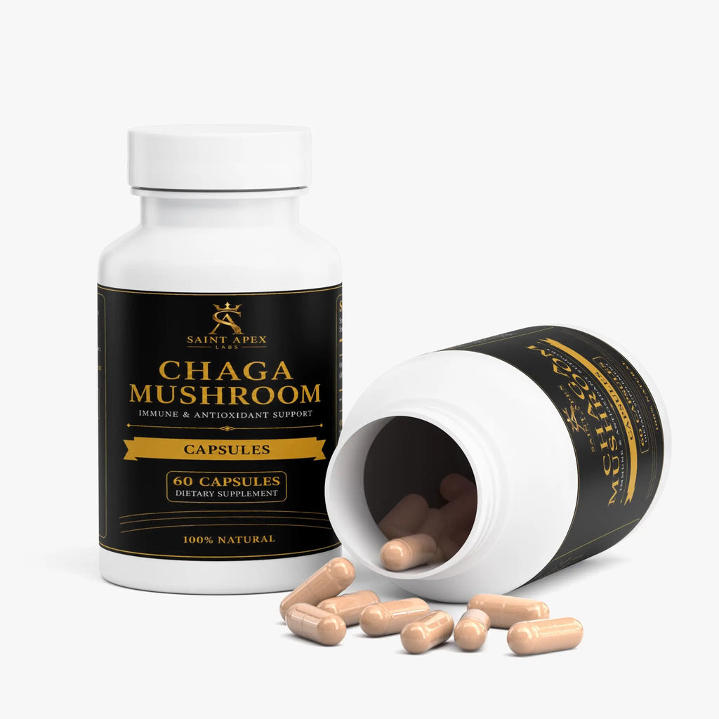 Chaga Mushroom Capsules Immune Support Phytochemical Rich Formula by Supliful