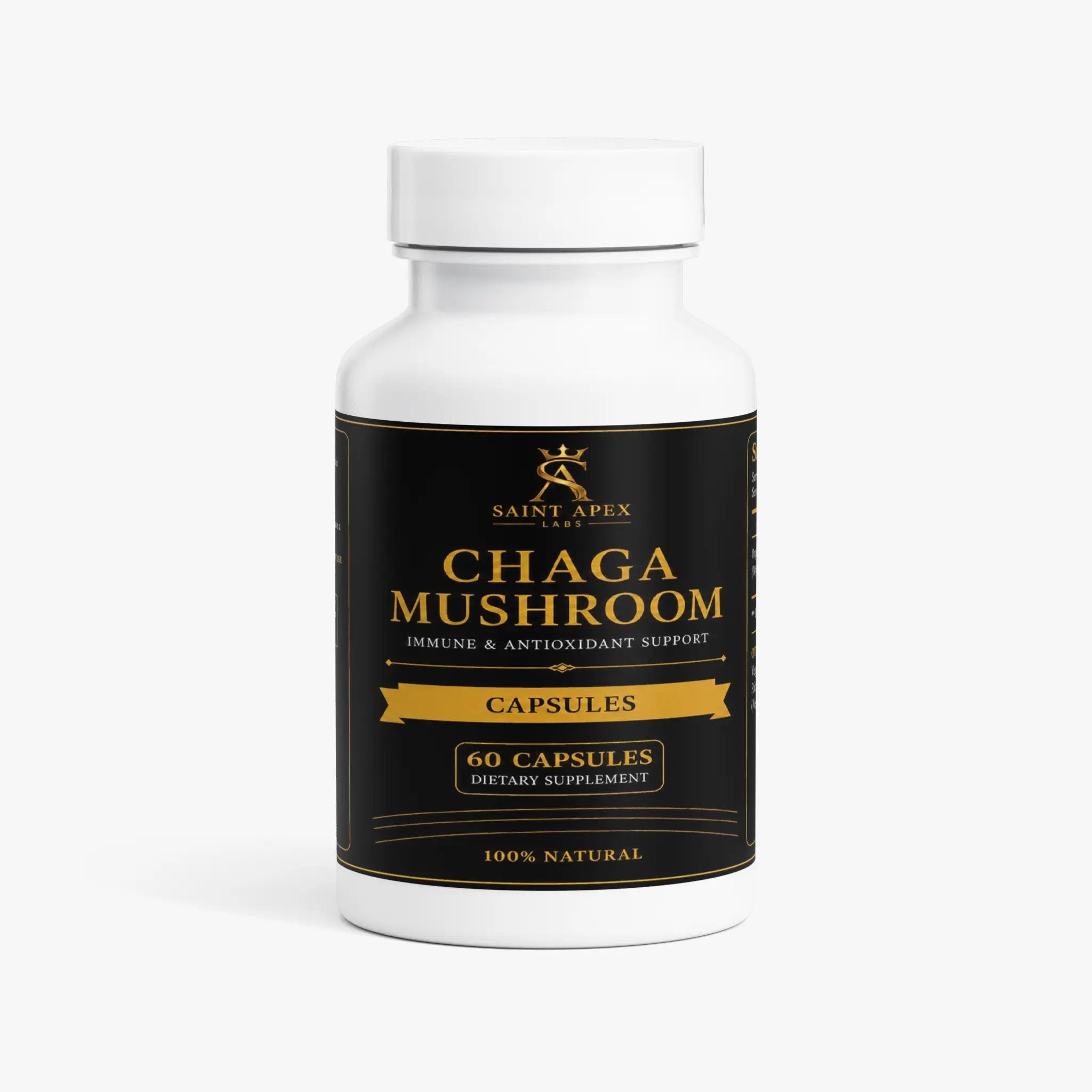 Chaga Mushroom Capsules Immune Support Phytochemical Rich Formula by Supliful