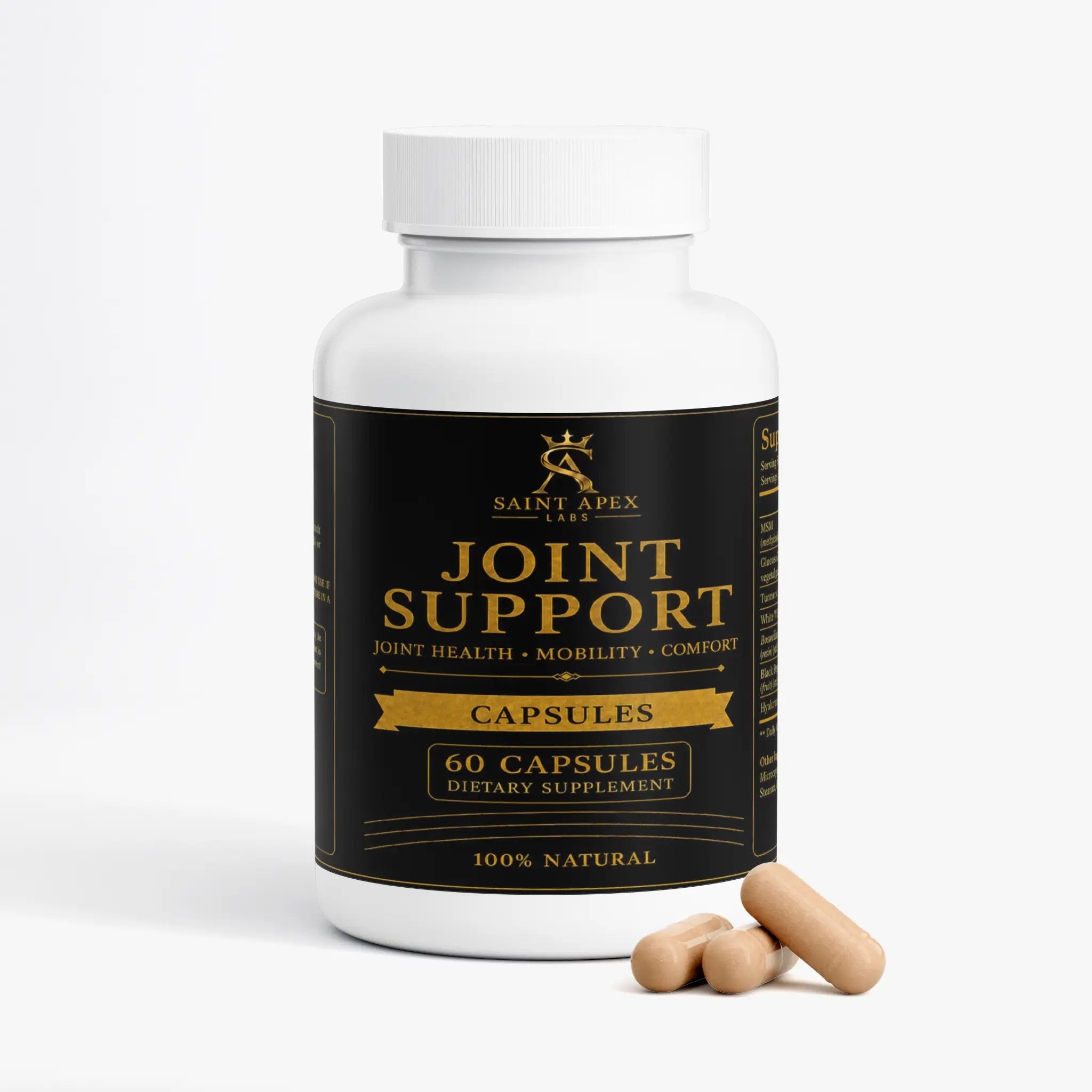 Joint Support with MSM Glucosamine HCl Turmeric Boswellia Serrata by Supliful