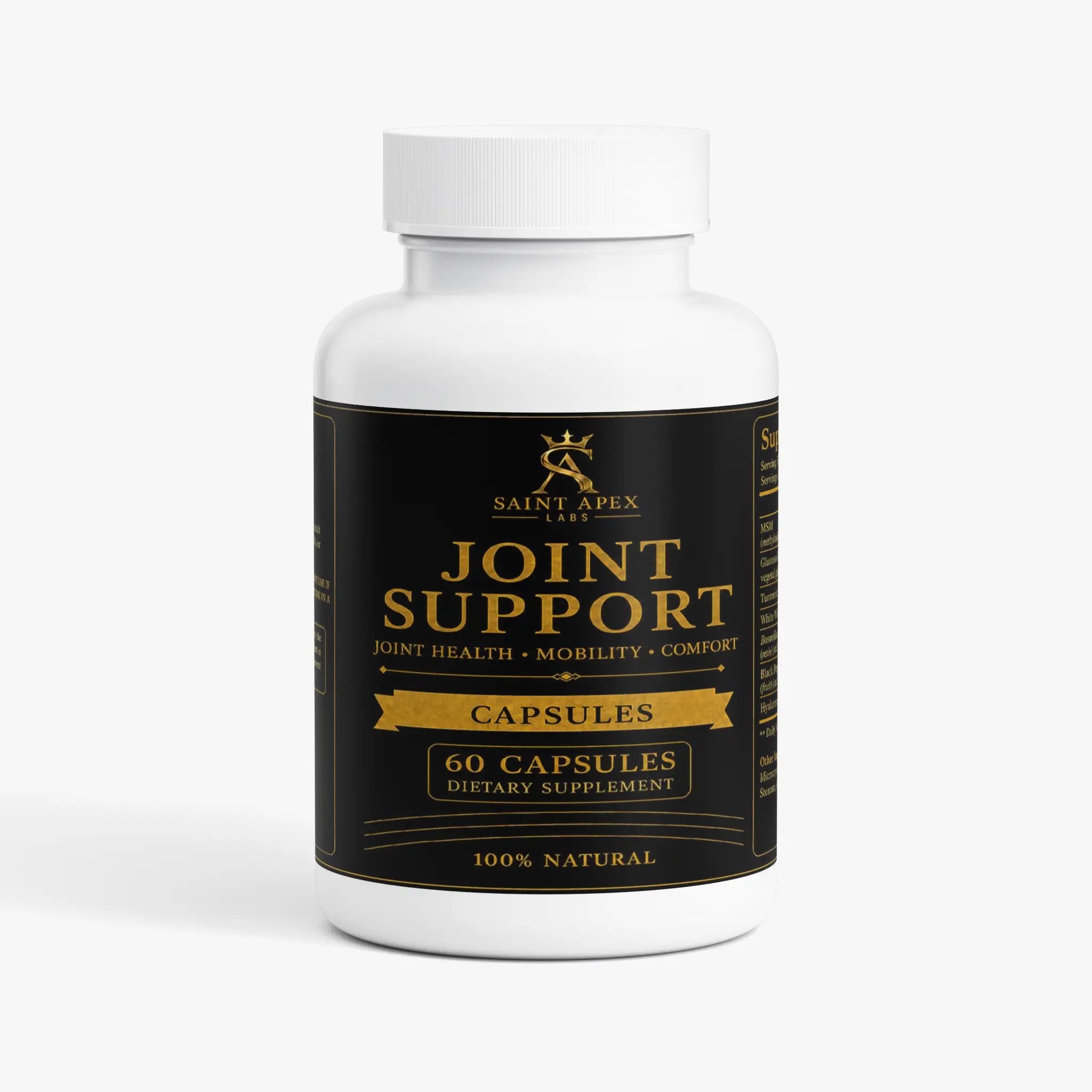 Joint Support with MSM Glucosamine HCl Turmeric Boswellia Serrata by Supliful
