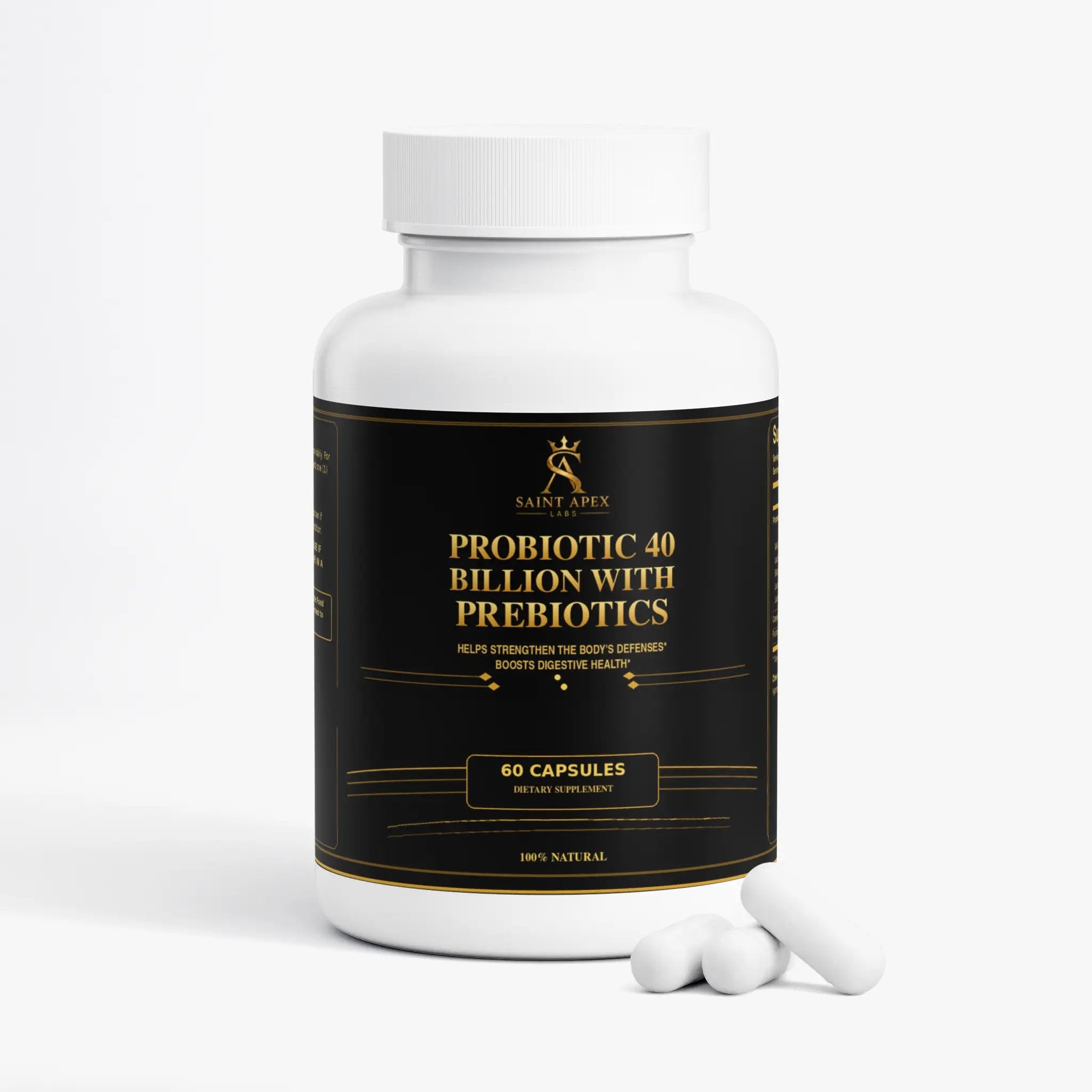 Multi Strain Probiotic 40 Billion With Prebiotics For Gut Health by Supliful