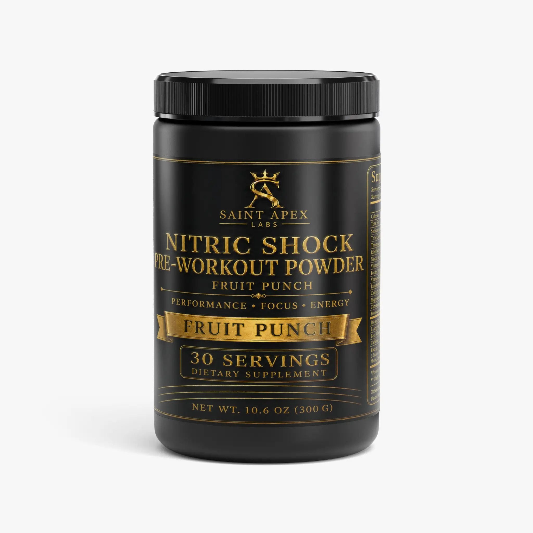 Pre Workout - Nitric Shock Powder Fruit Punch for Energy and Endurance by Supliful