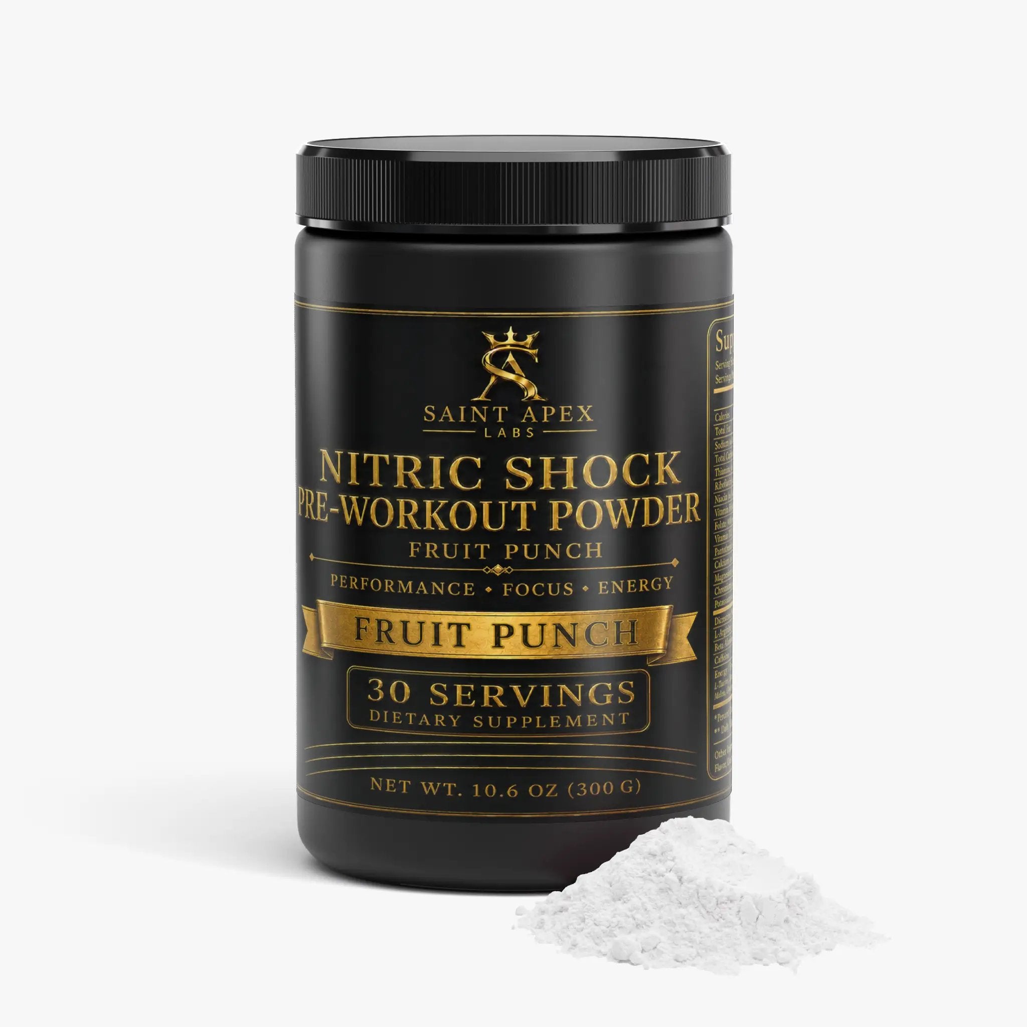 Pre Workout - Nitric Shock Powder Fruit Punch for Energy and Endurance by Supliful