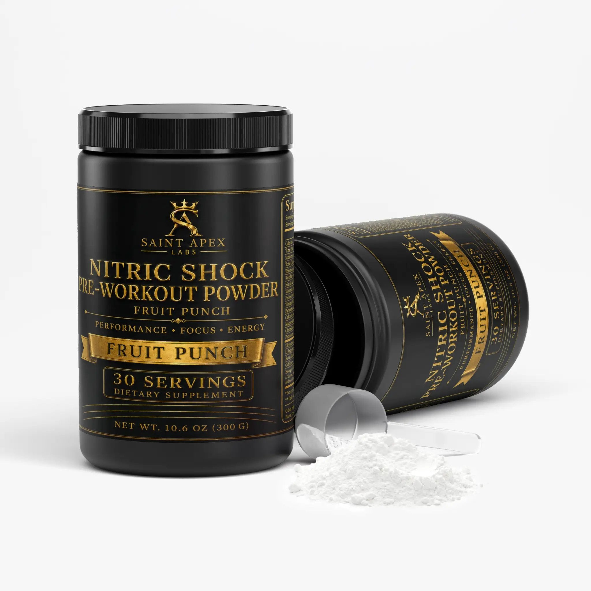 Pre Workout - Nitric Shock Powder Fruit Punch for Energy and Endurance by Supliful