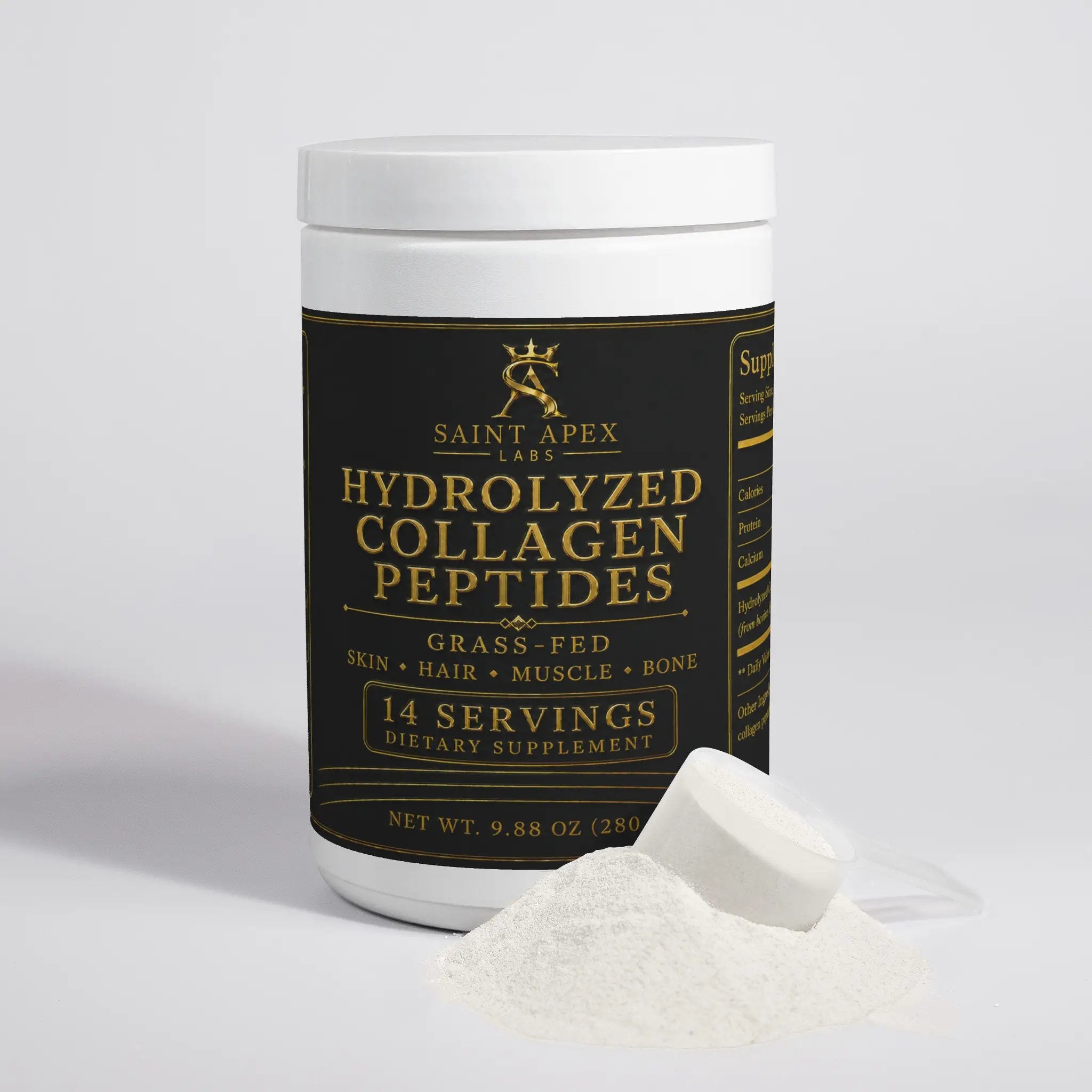 Collagen Grass Fed Hydrolyzed Peptide Powder for Skin Hair Nails by Supliful