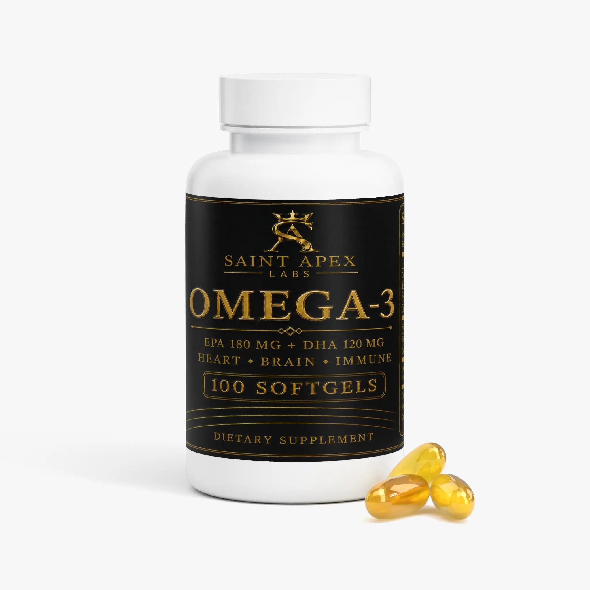 Omega 3 Supplement With 180mg EPA And 120mg DHA For Heart Health by Supliful