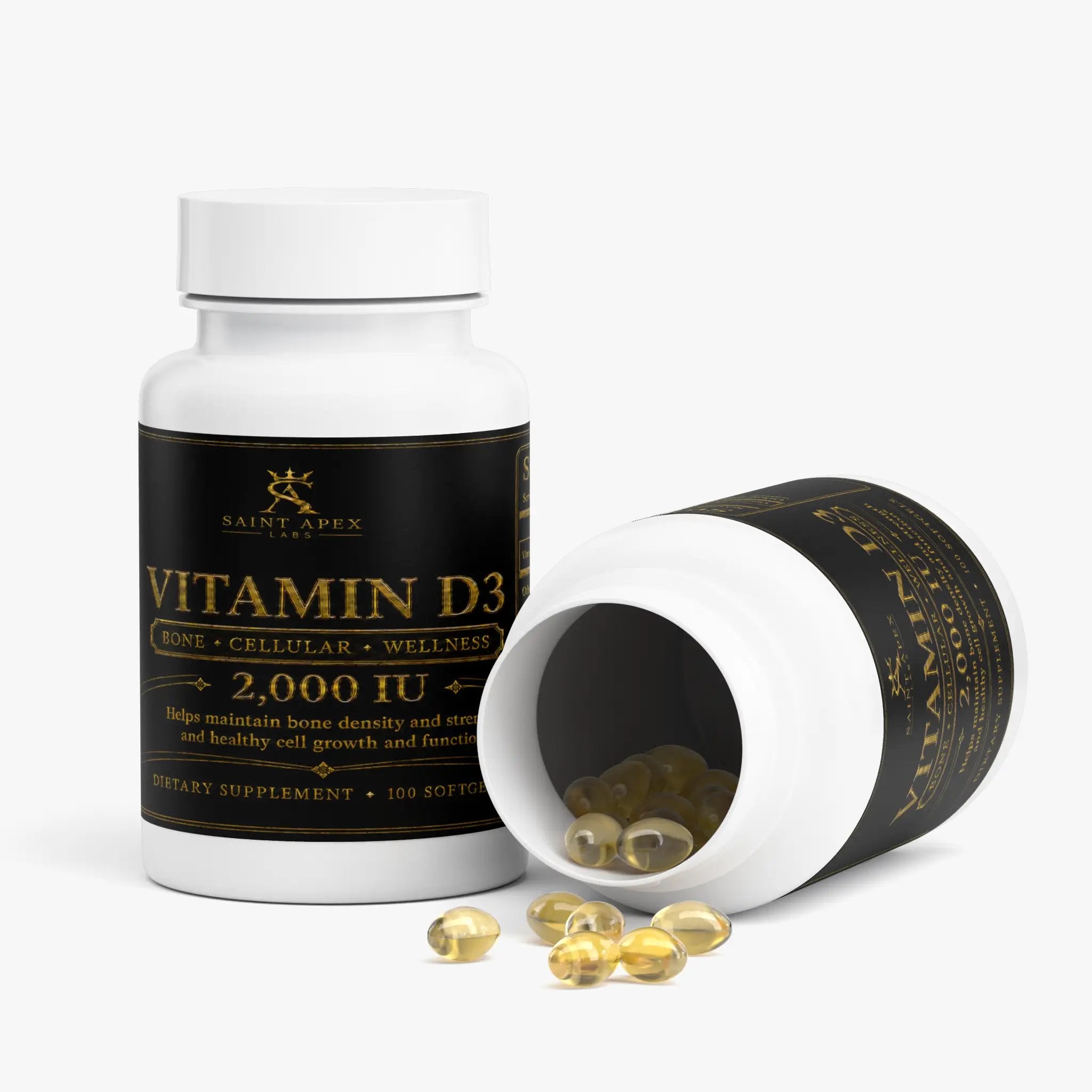 Vitamin D3 2000 IU High Potency Bone Health Supplement by Supliful