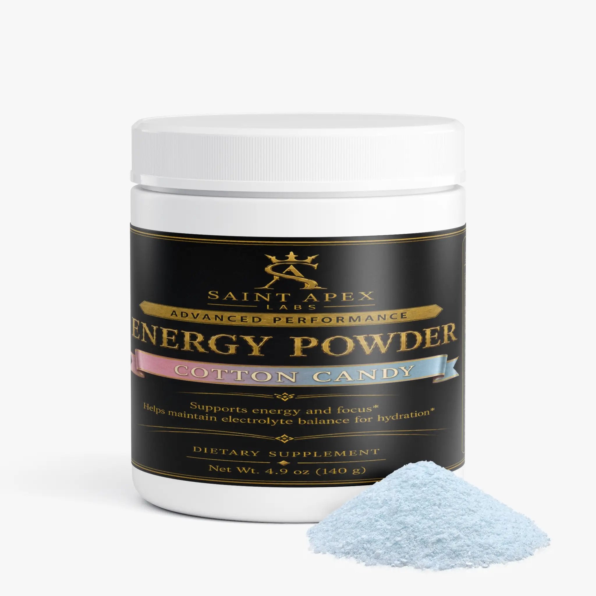 Energy Powder Sugar Free for Focus and Sustained Energy (Cotton Candy) by Supliful