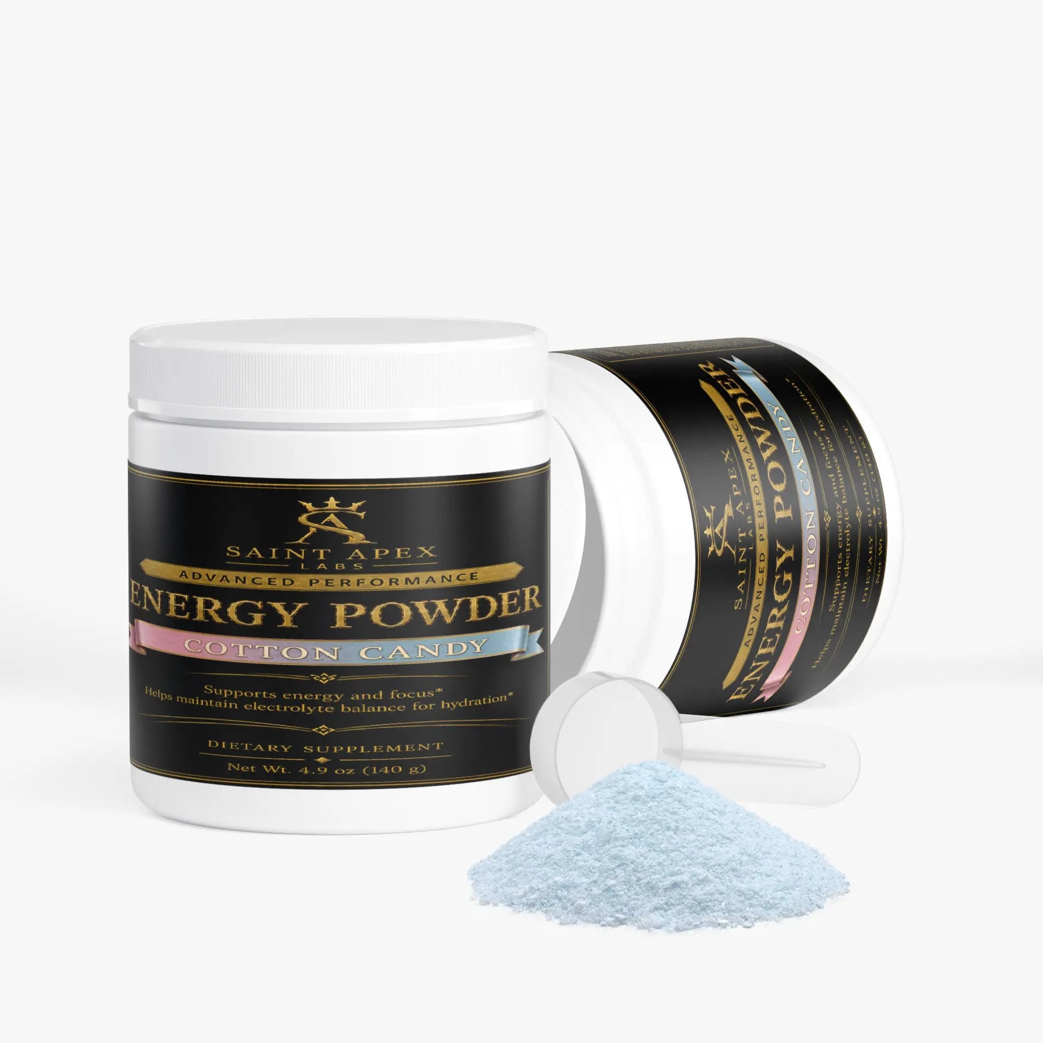 Energy Powder Sugar Free for Focus and Sustained Energy (Cotton Candy) by Supliful