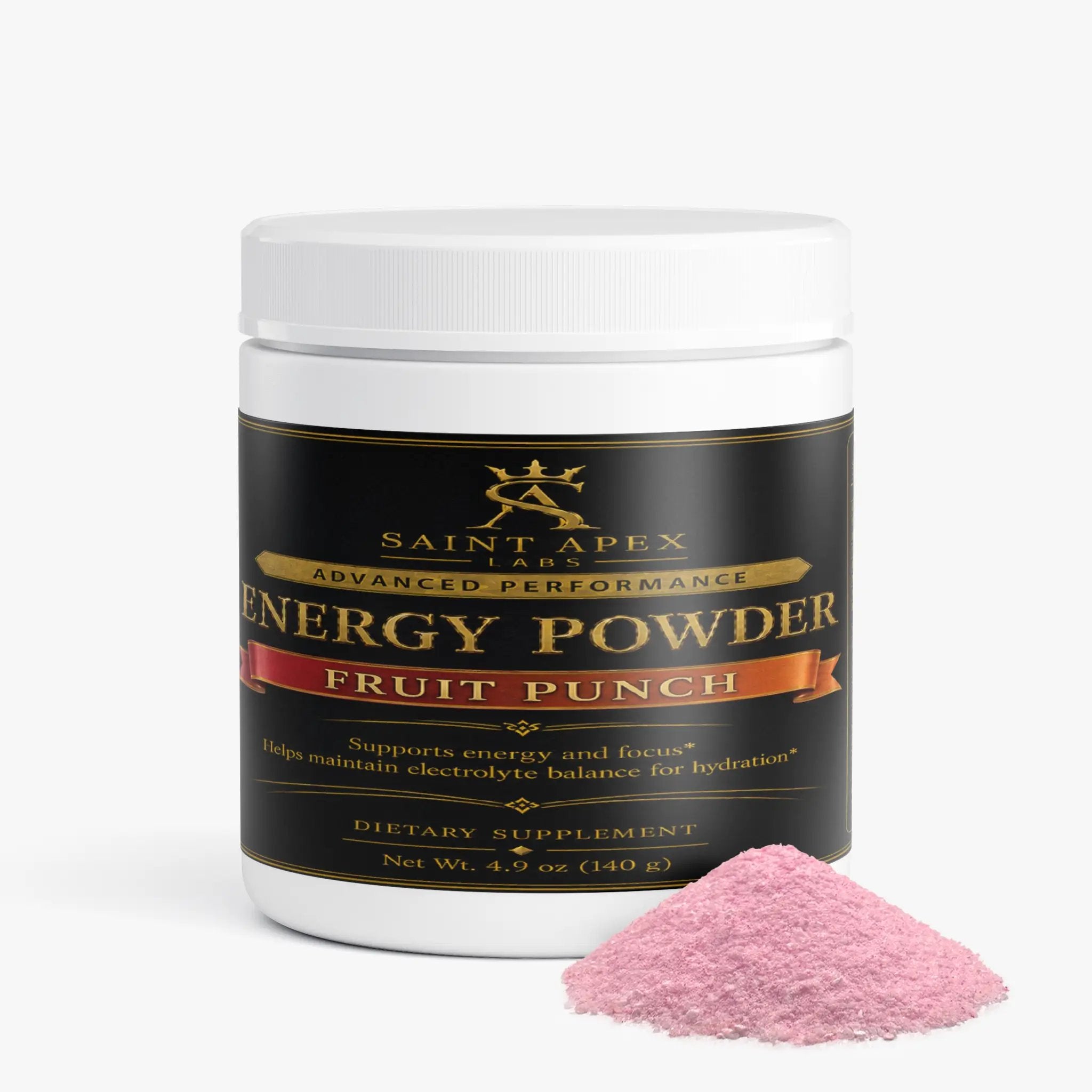 Energy Powder Sugar Free Formula For Smooth Sustained Focus (Fruit Punch ) by Supliful