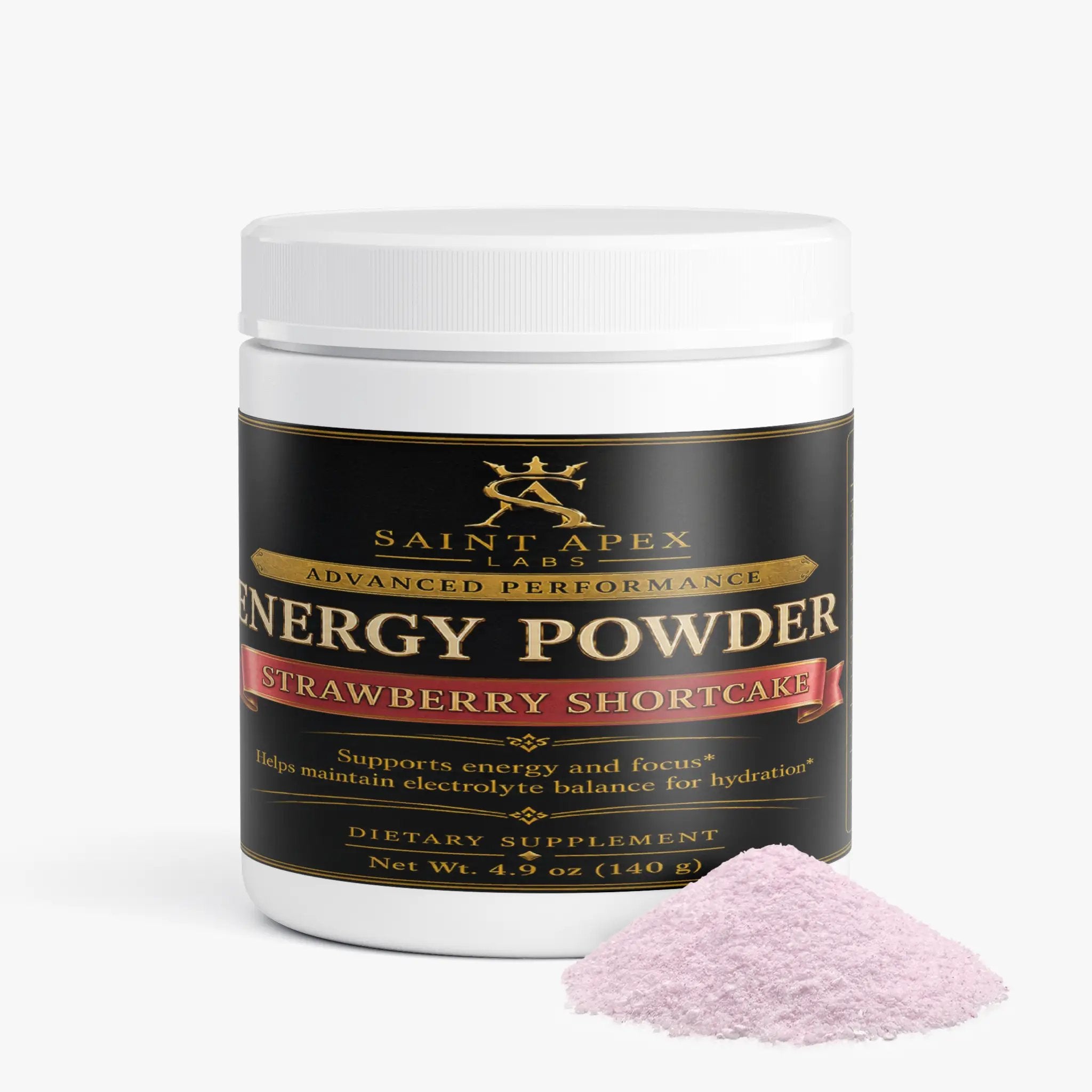 Energy Powder Sugar Free For Smooth Sustained Focus (Strawberry Shortcake) by Supliful