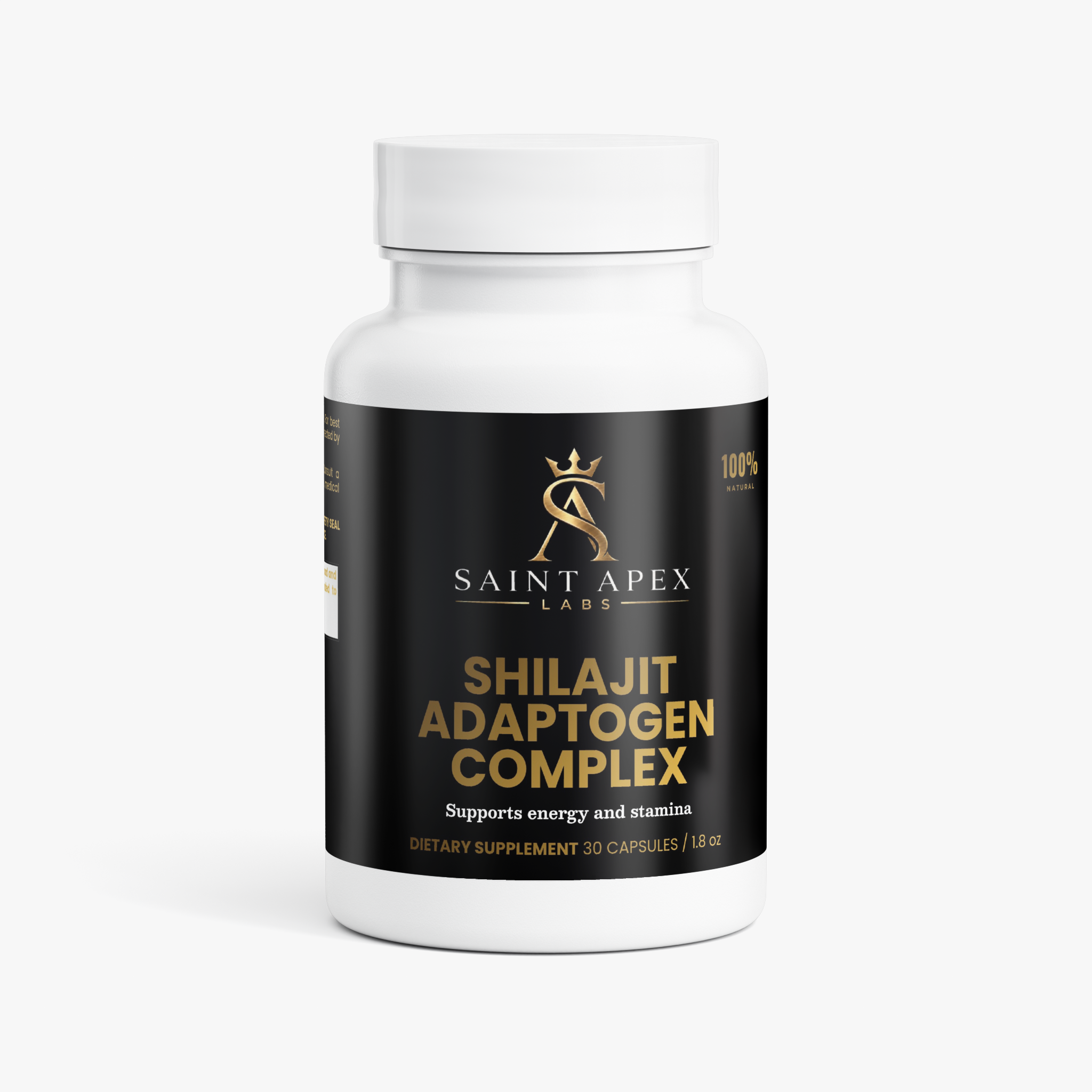 Shilajit Adaptogen Complex Saint Apex Labs Energy Stamina Vitality by Supliful