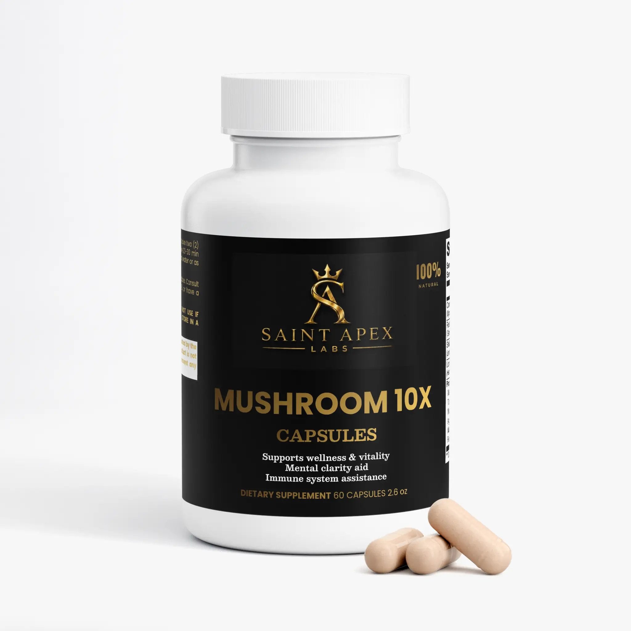 Mushroom Complex 10X Immune Support and Brain Function by Supliful