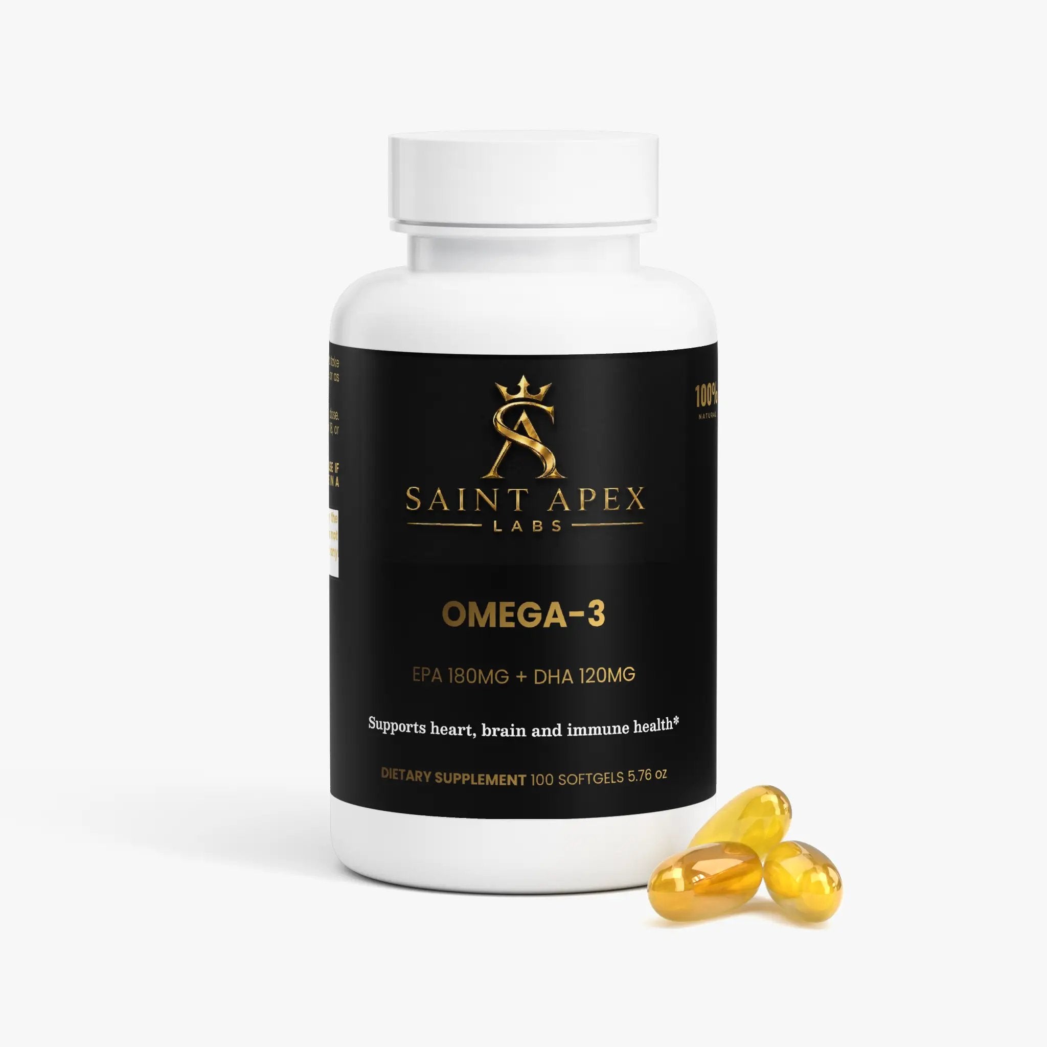 Omega 3 Supplement With 180mg EPA And 120mg DHA For Heart Health by Supliful