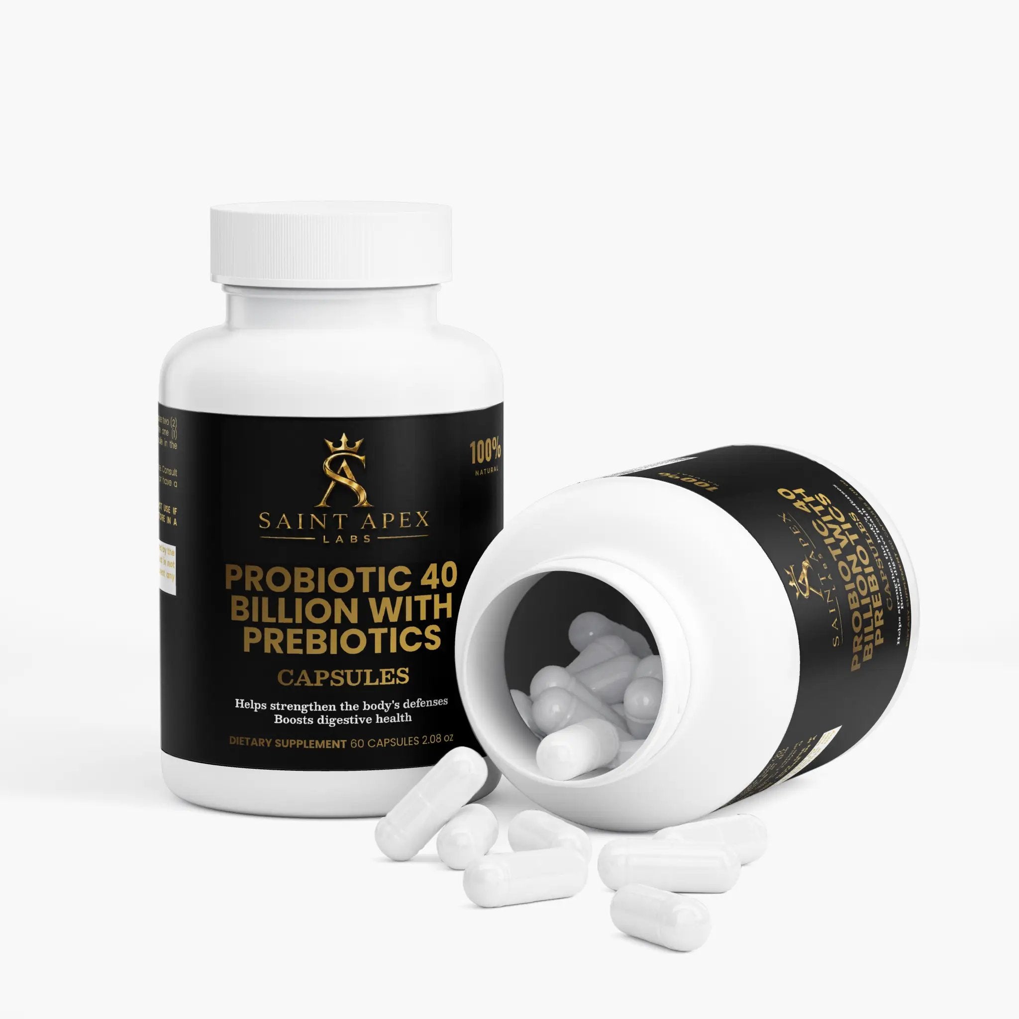 Multi Strain Probiotic 40 Billion With Prebiotics For Gut Health by Supliful
