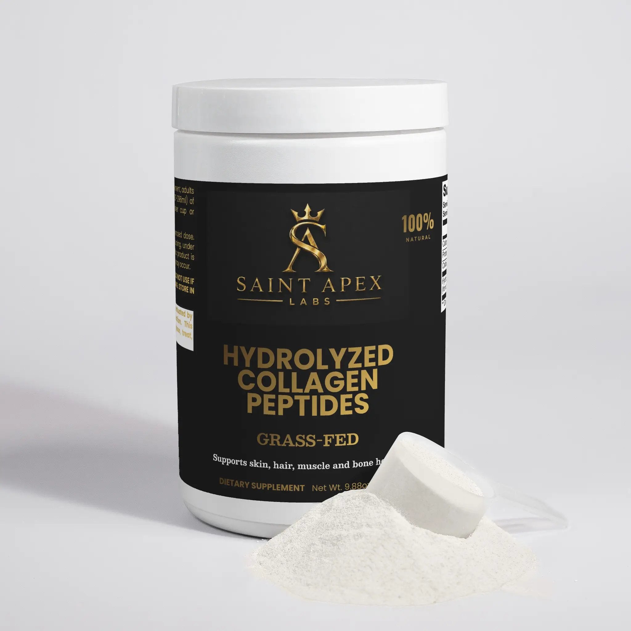 Collagen Grass Fed Hydrolyzed Peptide Powder for Skin Hair Nails by Supliful