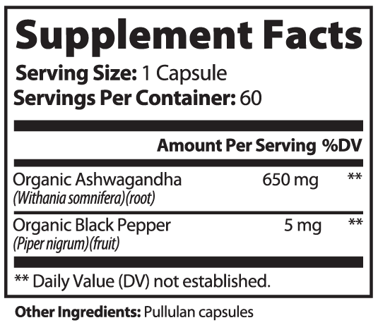 Ashwagandha Herbal Adaptogen Supplement For Stress Support And Wellness
