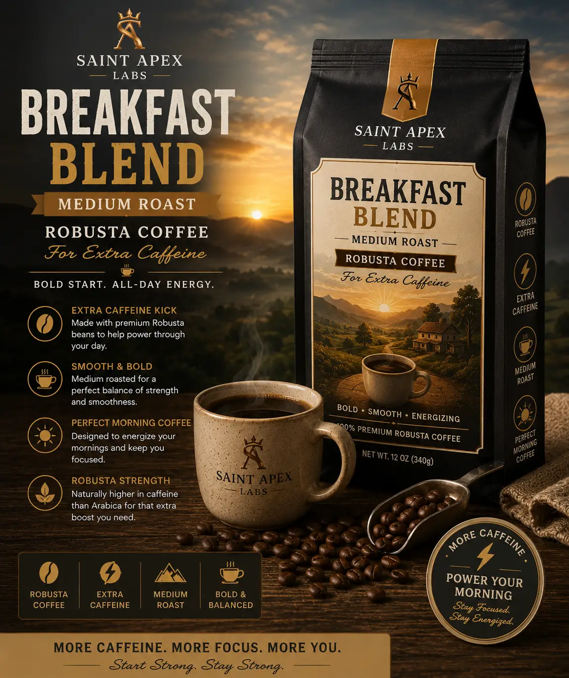 French Roast Dark Coffee Beans From High Scoring African Coffees Low Acidity by DRIPSHIPPER