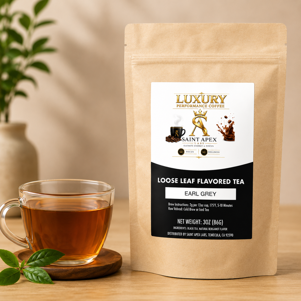 Earl Grey Loose Leaf Tea Bergamot Ceylon OP With Blue Cornflowers