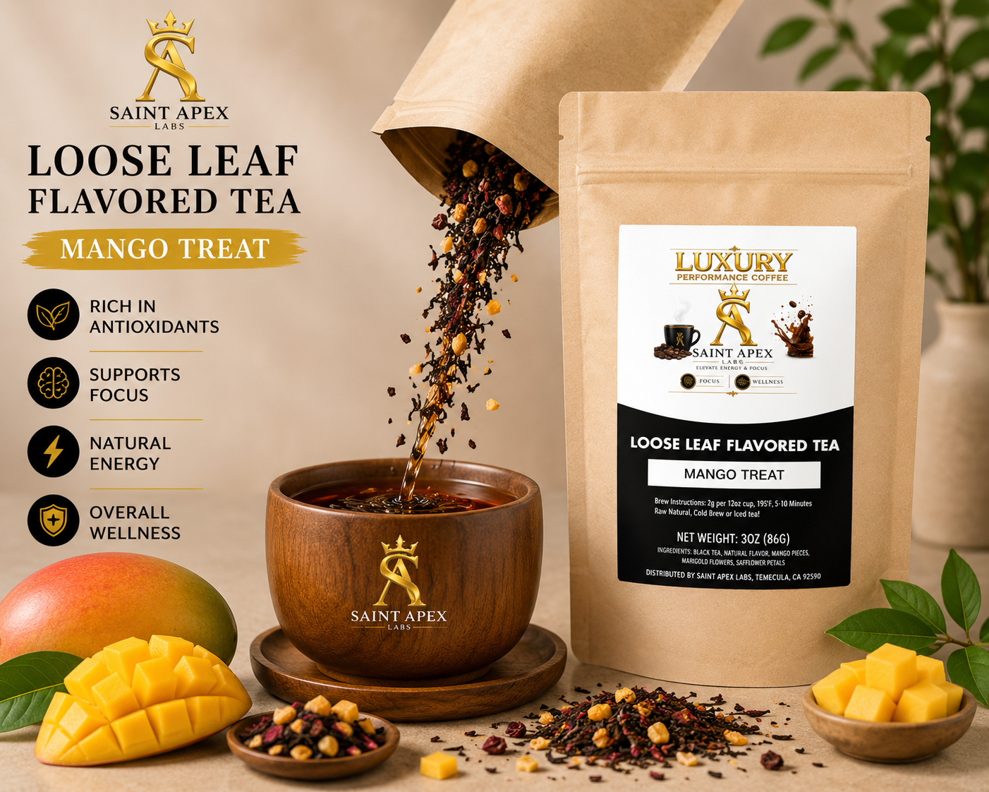 Mango Treat Tea Sweet Mango Infusion For Hot And Iced Tea