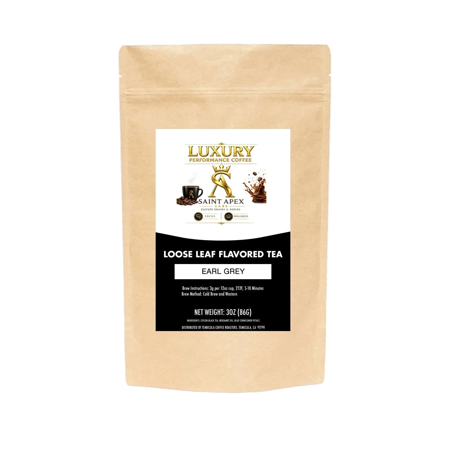 Earl Grey Loose Leaf Tea Bergamot Ceylon OP With Blue Cornflowers